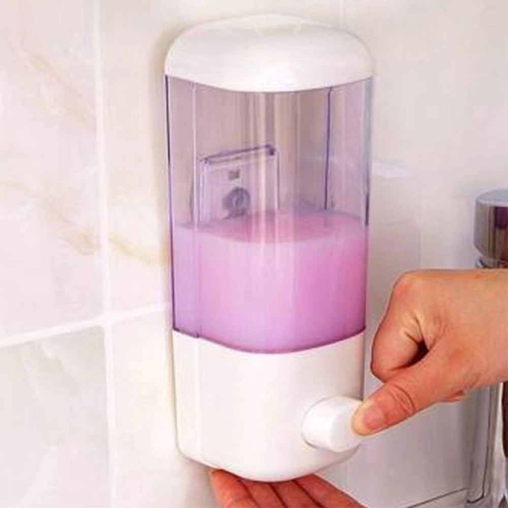 Trade Shop - Dispenser Erogatore Per Sapone Liquido Contenitore A Muro Casa Negozio 500 Ml -