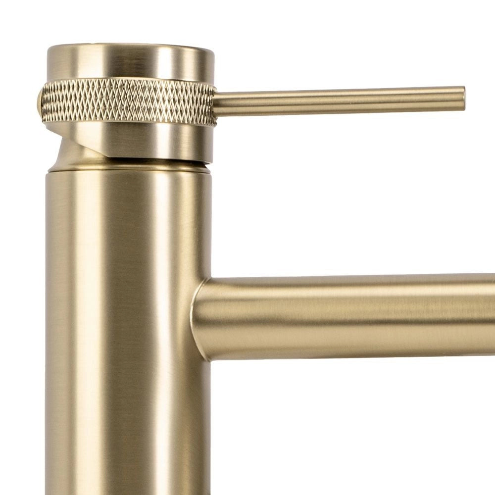 Rubinetto Da Lavabo Rea Lungo Grip Brush Gold Low