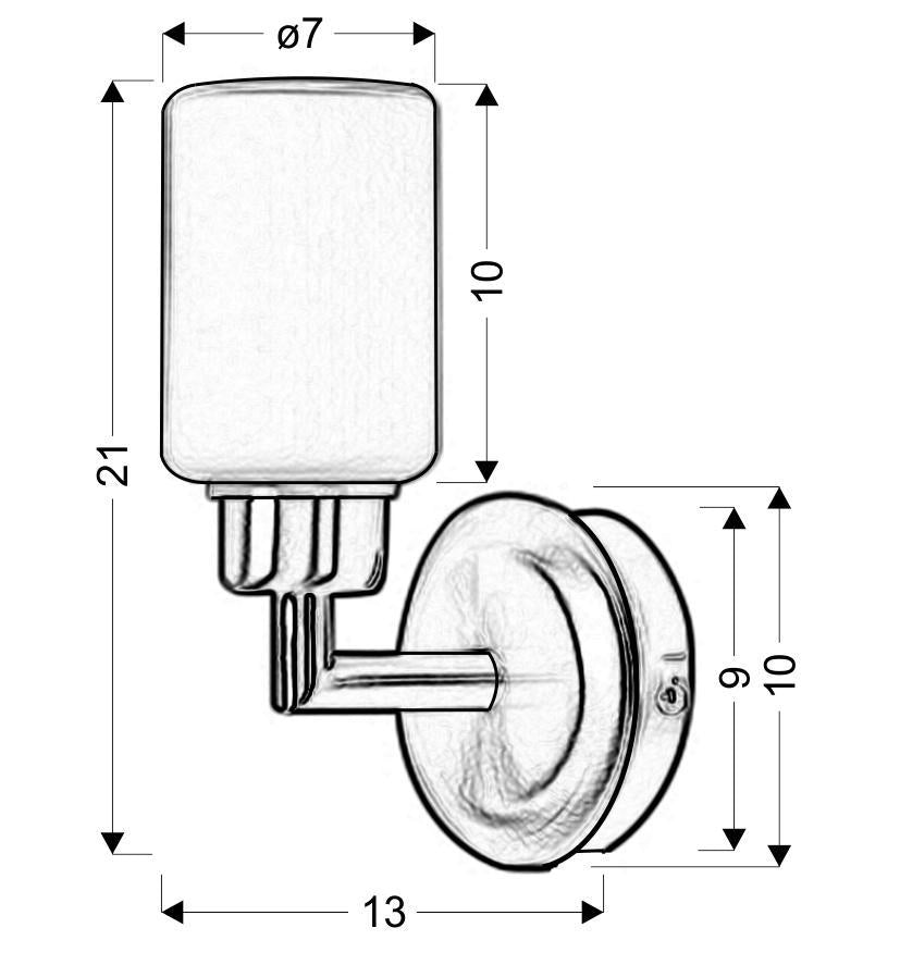 Applique da parete Mirror 1xG9 nichel opaco vetro bianco