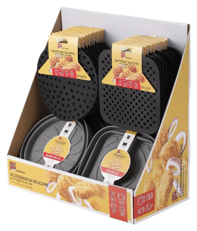 1 Pezzo Tappetino per Friggitrice ad Aria in Silicone Tondo 19,5 cm