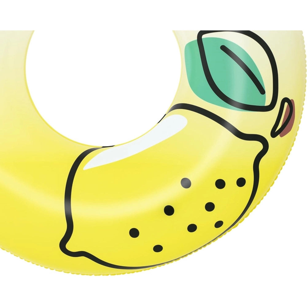 Trade Shop - Salvagente Gonfiabile Galleggiante Grafica Limone Fresh Squeeze Lemon Con Maniglie 36448 -