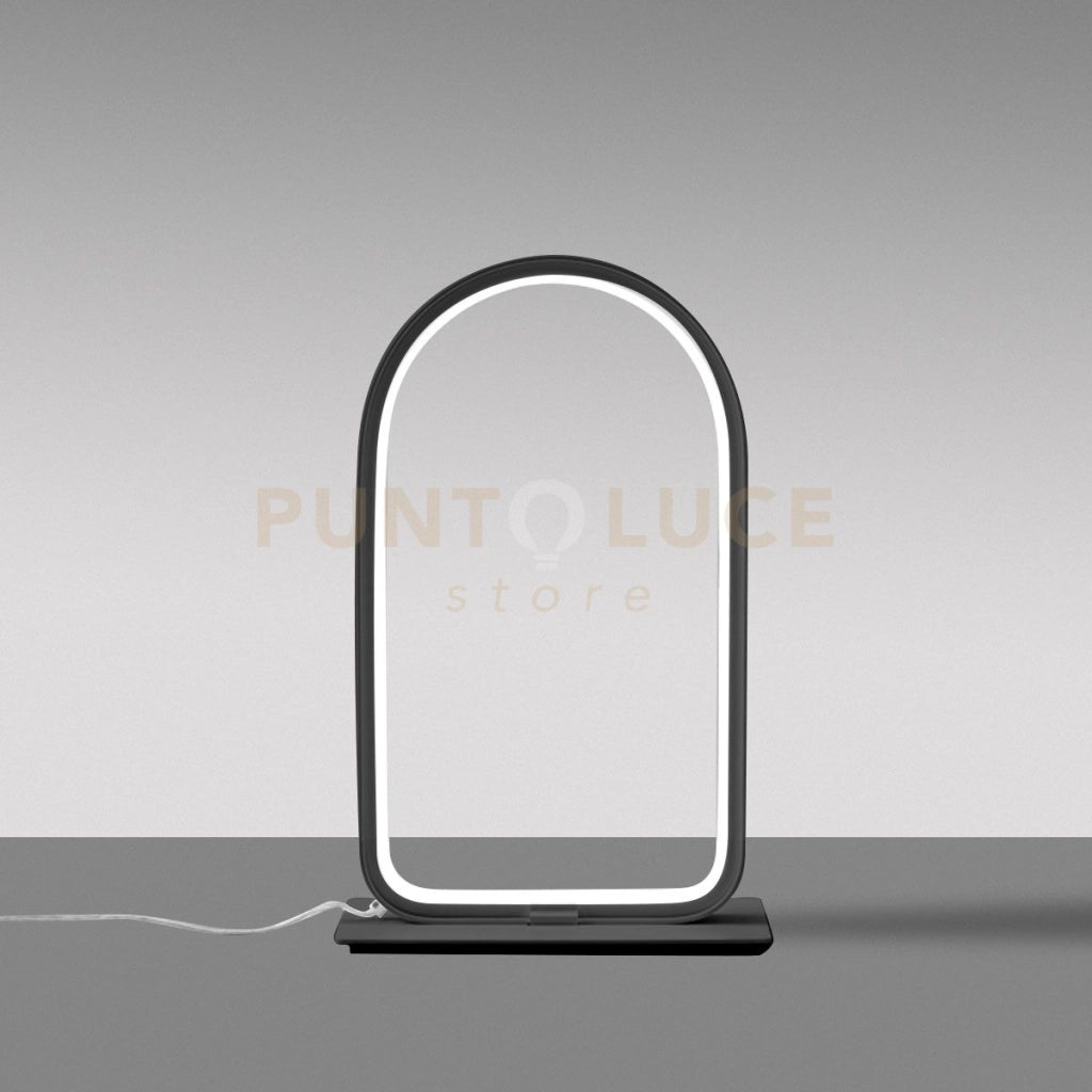 NICOLE L - LAMPADA DA TAVOLO NERA A LED 3000K 600LM 12W DIMMERABILE IN ALLUMINIO E SILICONE