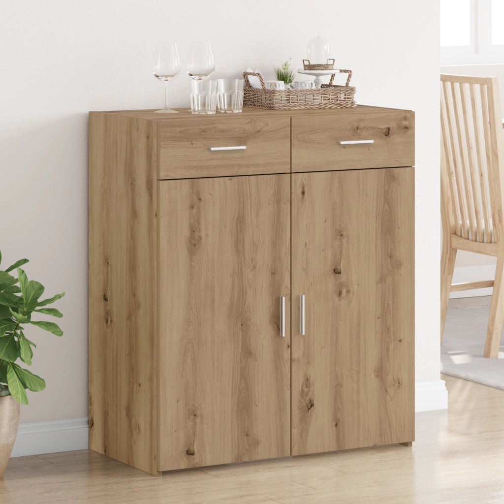 Mobile di Stoccaggio Rovere Artigianale 80x42.5x93.5 cm Legno Ingegnerizzato