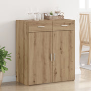 Mobile di Stoccaggio Rovere Artigianale 80x42.5x93.5 cm Legno Ingegnerizzato