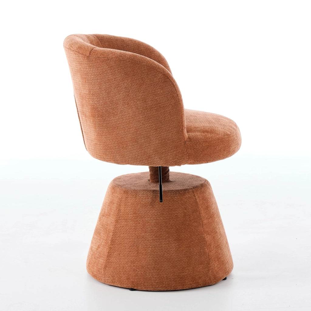 Sgabello da Bar Regolabile Girevole 360¡ã ¨C MINIMAL ¨C Velluto Terracotta, Seduta Imbottita