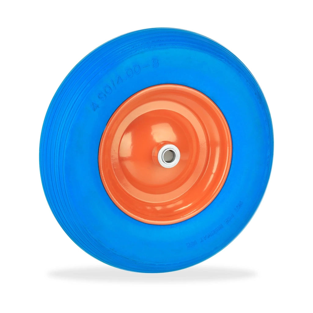 Ruota per carriola in gomma piena resistente 39 x 8 cm facile manovra in PU nero 13_0012292