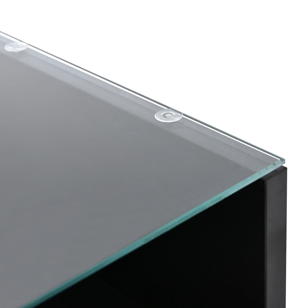 Tavolino da caffè elevabile nero con LED Bluetooth, cassetto e piano 78×78 cm