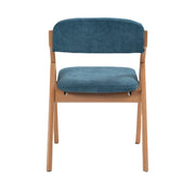 Sedie Pieghevoli Imbottite Set 2 Pezzi ¨C MINIMAL ¨C Legno, Seduta Rimovibile, Blu