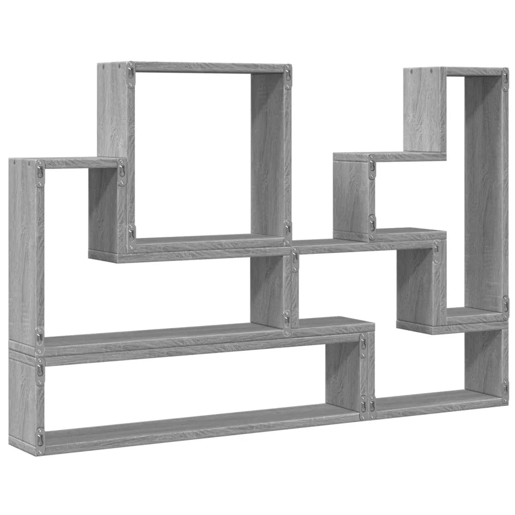 Mensola a Muro | Mensola a parete Grigio Sonoma 96x12x64 cm in Legno Multistrato