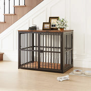 Mobile multiuso per cani 2 in 1 ¨C Minimal ¨C Marrone, truciolato impermeabile, 84x56x66 cm