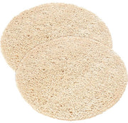 Due ronde supporti per bicchieri e calici - supporti per bicchieri in rame 9 cm decorativi e termoresistenti per uso domestico e ristorante - realizzati in loofah