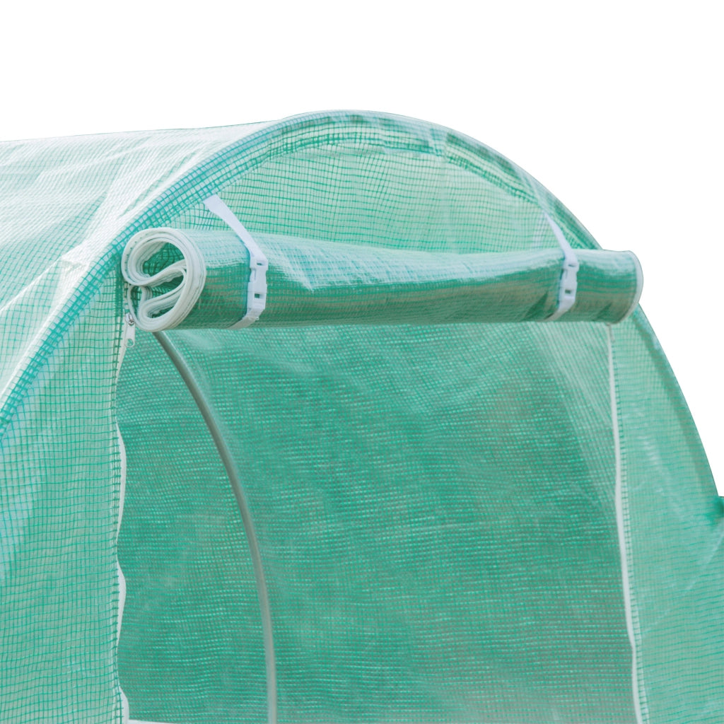 Telo Serra 3x6 m ¨C zephmum ¨C Verde 12 Finestre UV Resina Polipropilene