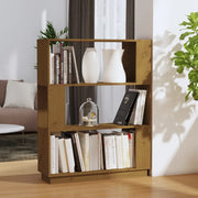 Libreria/Divisorio Ambrato 80x25x101 cm Legno Massello di Pino 814057
