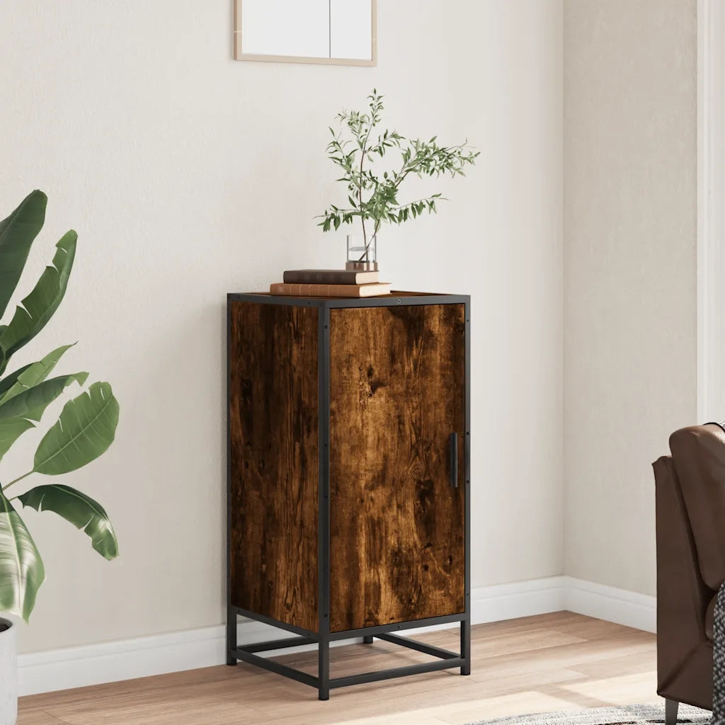 Credenza | Madia | Buffet da pranzo | Armadio da pranzo Rovere Fumo 35,5x35x76 cm in Truciolato