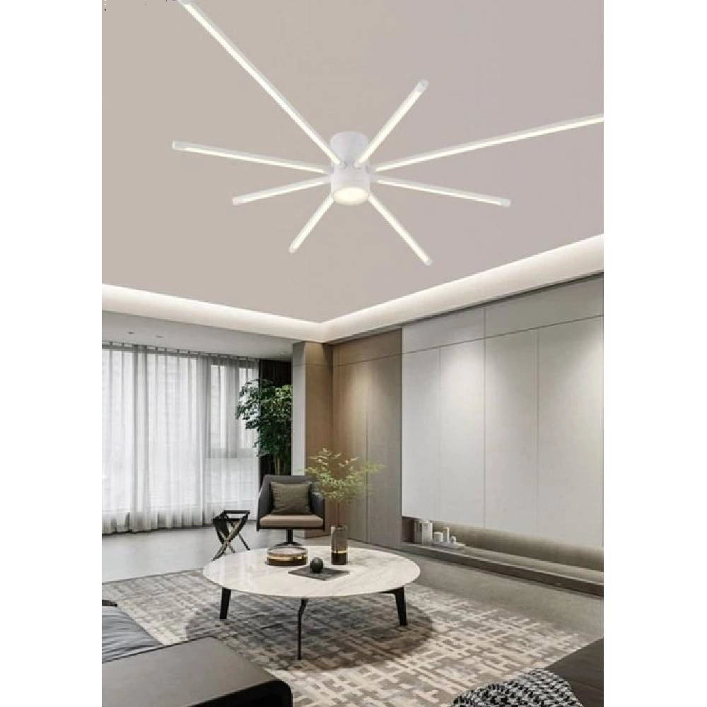Trade Shop - Lampadario Soffitto Led 43w Plafoniera Moderna Bianco Luce 6500k 3000k 4000k Pn-27b -