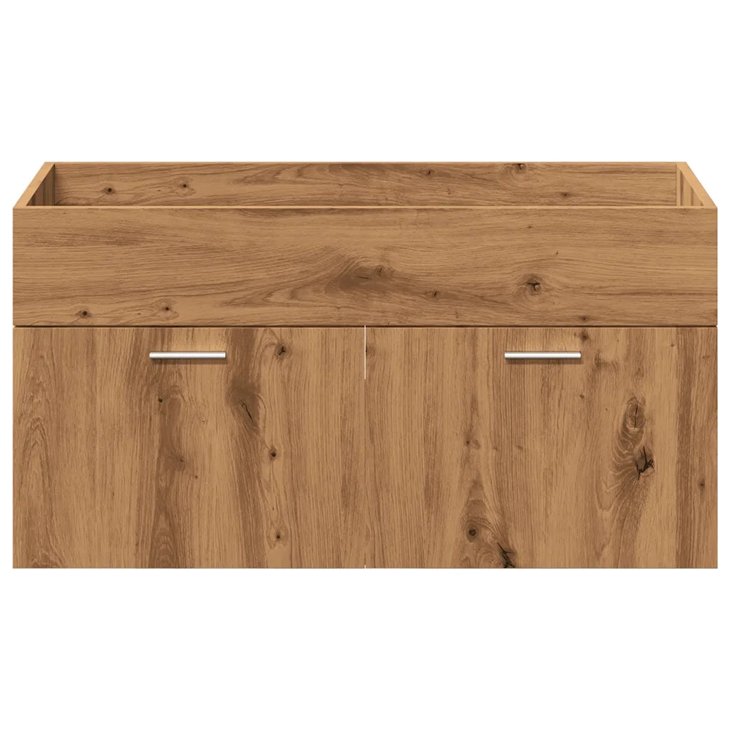 vidaXL Set Mobili da Bagno 4 pz Rovere Artigianale Legno Multistrato
