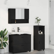 Set di mobili per il bagno con cassetto con porta 3 pcs Nero 3393024