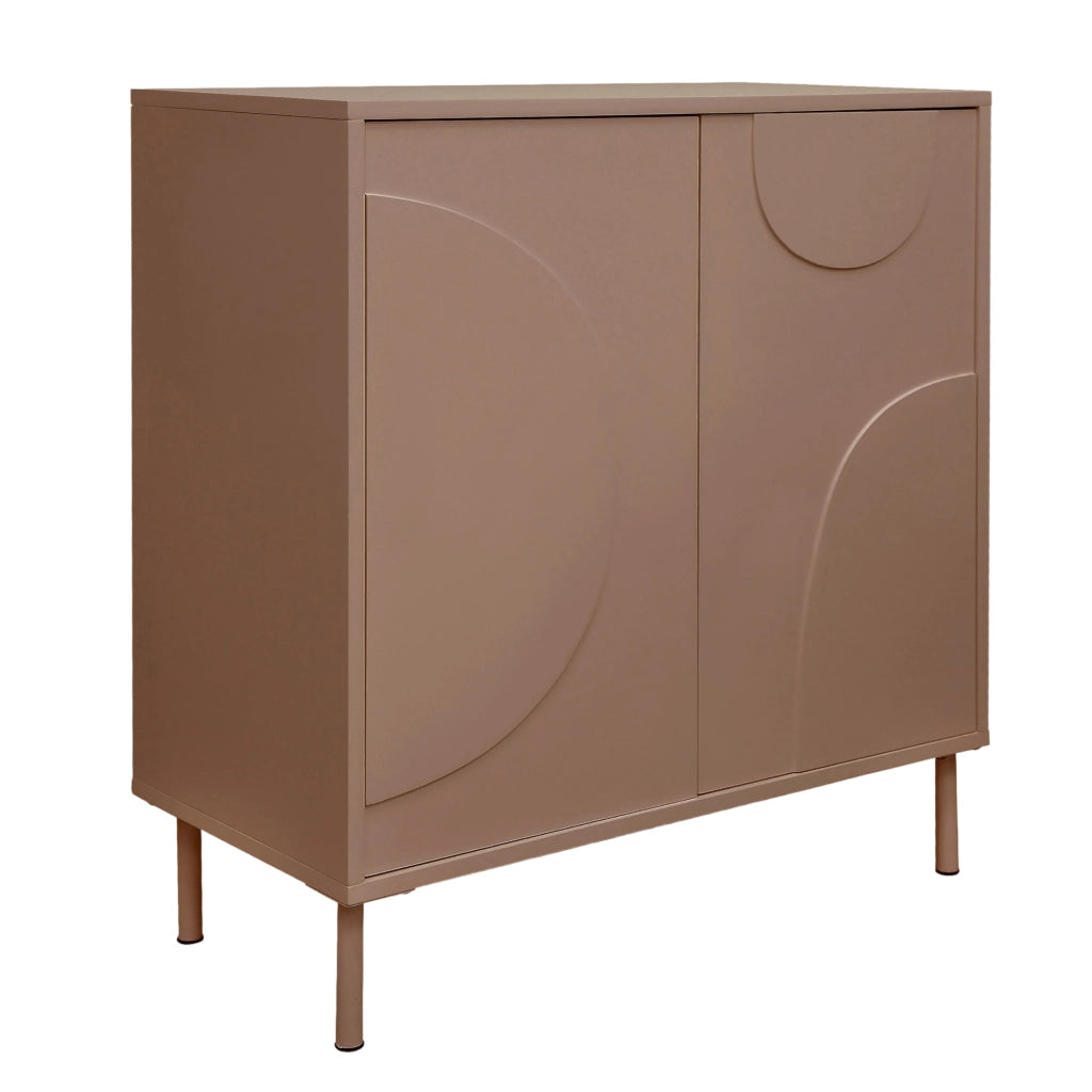 Credenza Holea Comò a 2 Ante 75 x 70 x 34 cm - Marrone Cioccolato Latte [en.casa]