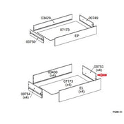 R LATERALE CASSETTO 00753 X KIT CASSETTIERA 5C NOVA 77X40X107 BIANCA- 1,0 pz