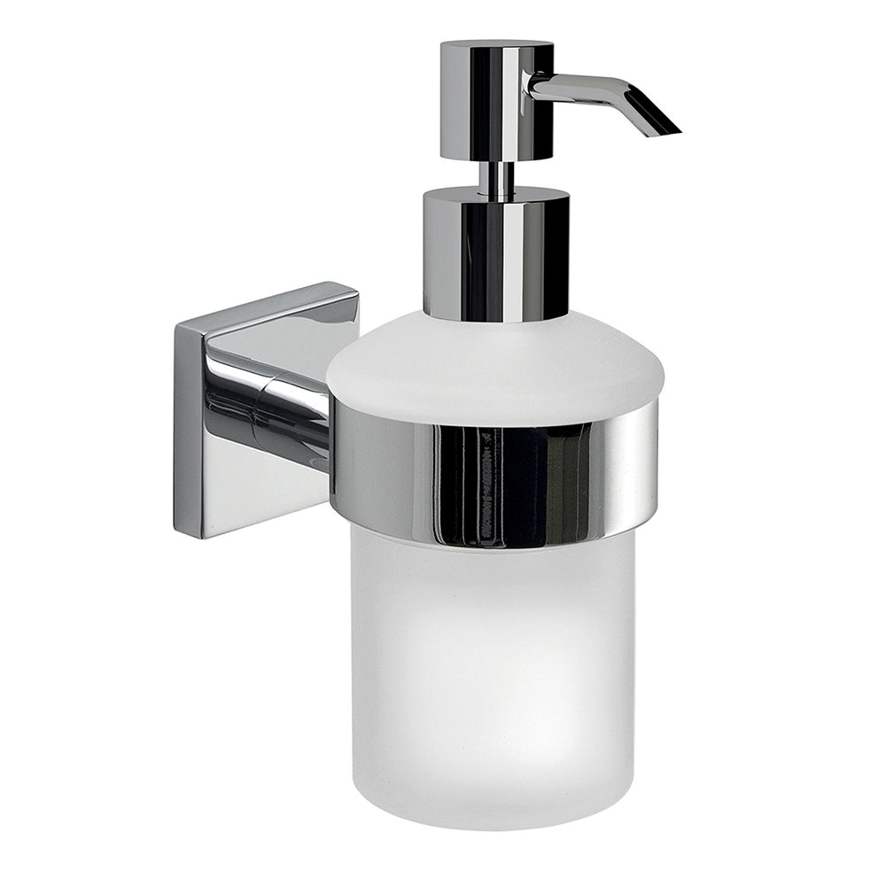 Set portaspazzolini e dosasapone da muro Gedy linea Fuji cromato