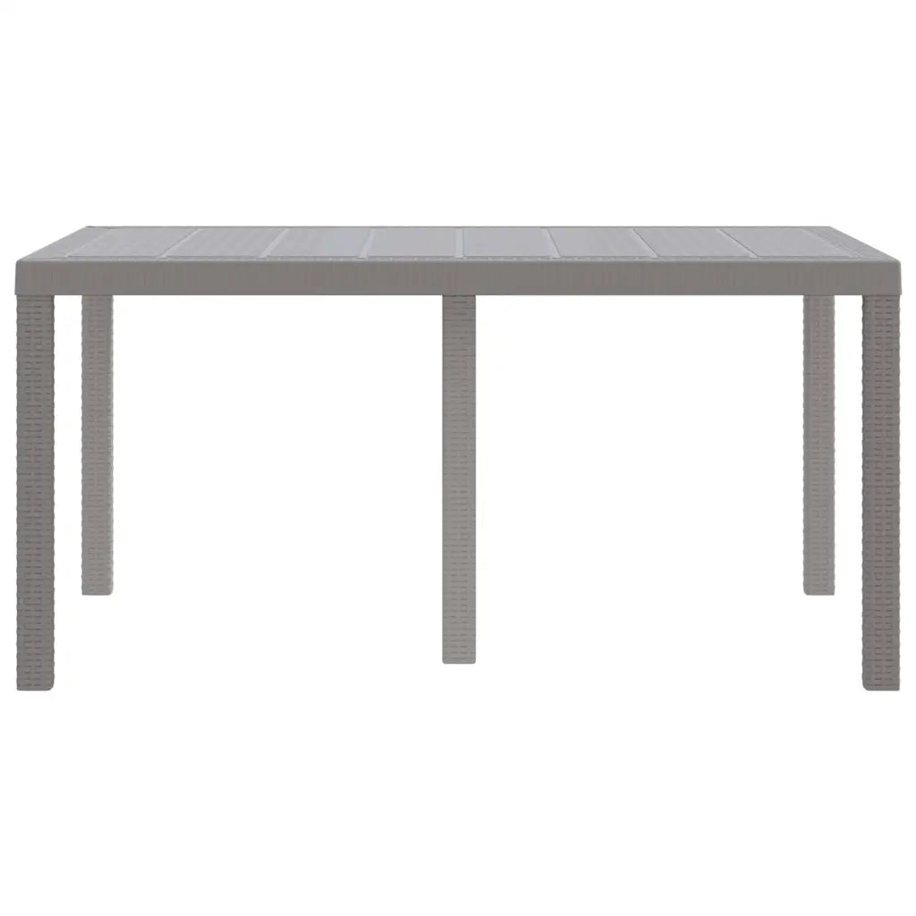 Tavolo da Giardino Grigio chiaro 150 x 100 x 73 cm polyrattan 871687