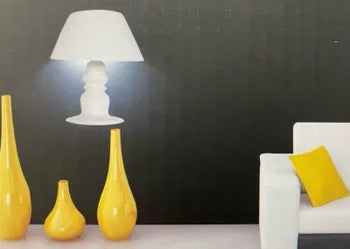 Applique lampada da parete in gesso a forma lume verniciabile attacco E14