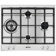 Smeg P261XGH piano cottura Acciaio inox Da incasso 60 cm Gas 4 Fornello(i)