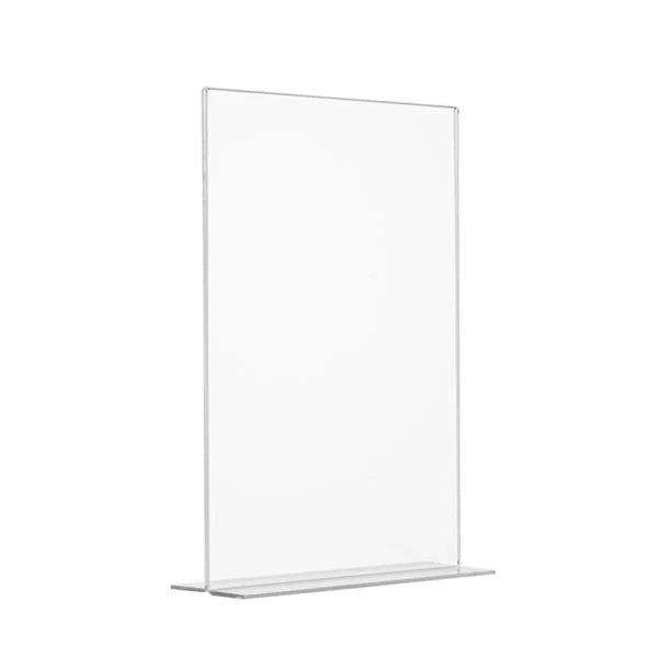 Porta avvisi con base a T da banco Bifacciale - A3 verticale