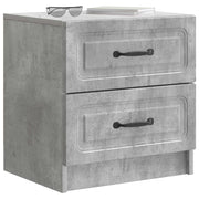 Comodino | Armadio da Notte | Mobiletto da notte Grigio Cemento 43 x 34,5 x 44,5 cm