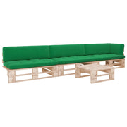 Set Divani su Pallet 4 pz e Cuscini in Legno di Pino Impregnato cod mxl 56326