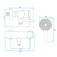 Rubinetto Da Vasca Rea Foss Brush Gold