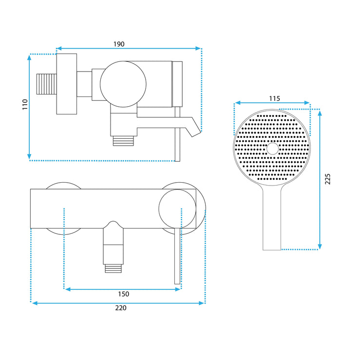 Rubinetto Da Vasca Rea Foss Brush Gold