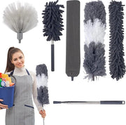 Panno di stoffa telescopico 250 cm - Panni di microvezza lavabili - Testine di pulizia - Ventilatore a soffitto - Ragnatela - Mobili - Auto - Rabbocco di flessibilità