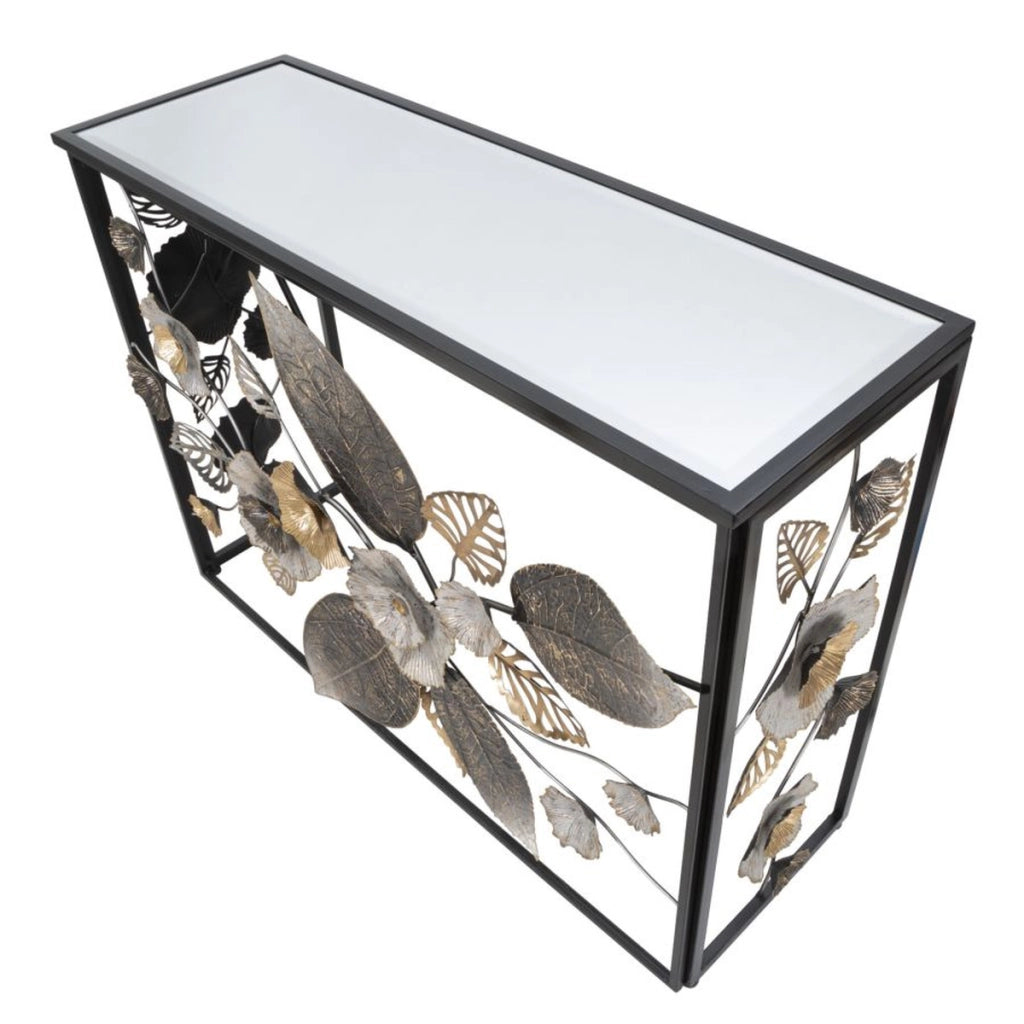 Tavolo Consolle Foglia 70, Multicolore, Metallo, 111,8x41,9x80 cm