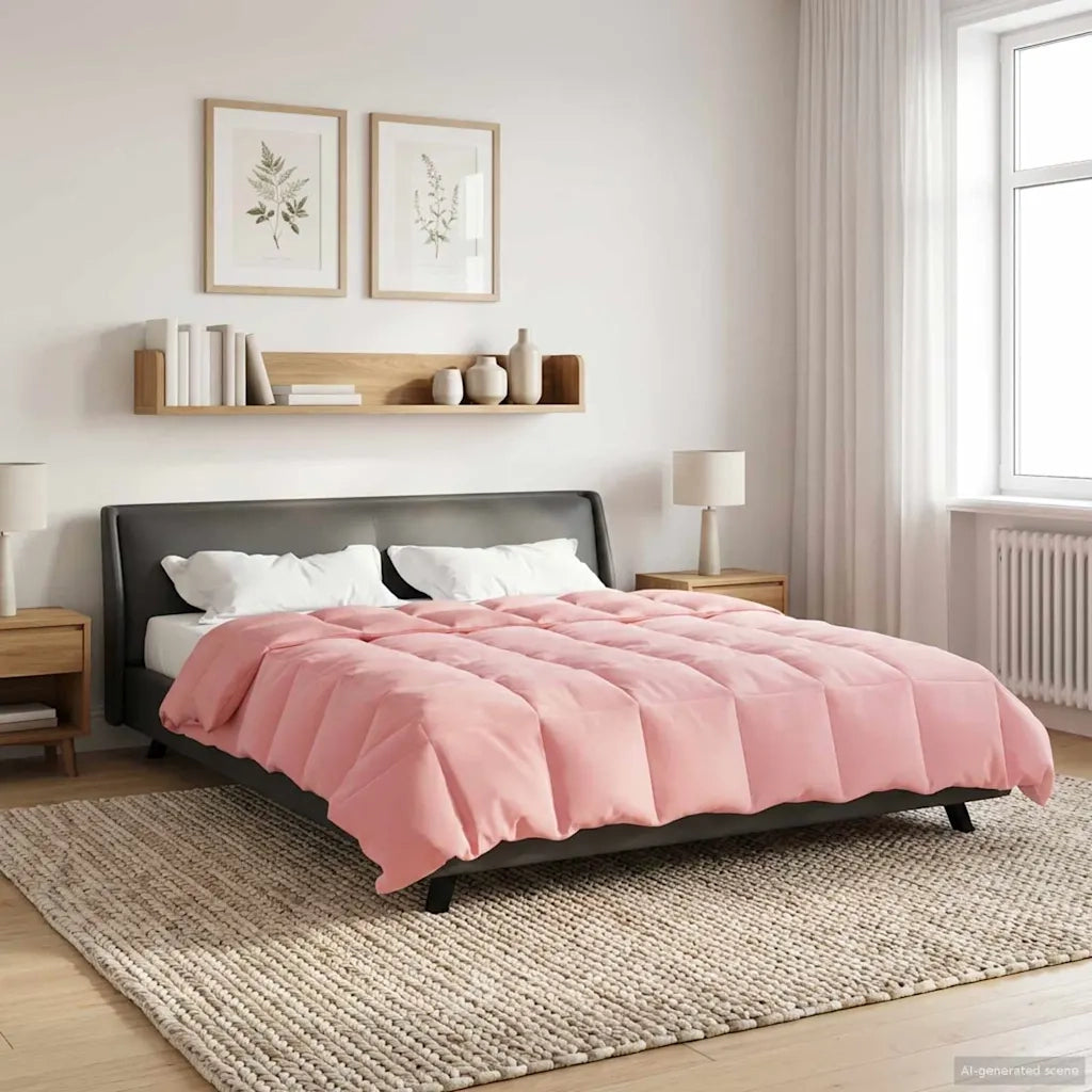 Piumone Completo Annuale Rosa 220 x 260 cm Microfibra 42026035