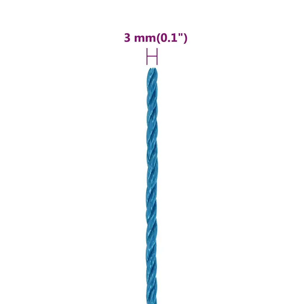 Corda da Lavoro Blu 3 mm 500 m in Polipropilene
