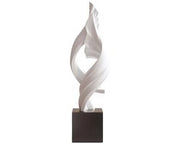 Scultura decorativa astratta, elegante opera d'arte per la decorazione domestica, utilizzata per la decorazione di punti centrali in casa e in ufficio, 32,3 cm alto (bianco)