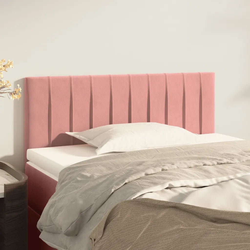 Testiera Rosa 90x5x78/88 cm in Tessuto