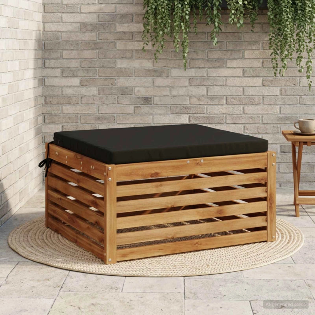 Cuscino per Sedia in Unico Pezzo SOEST 100% Poliestere Nero 944847