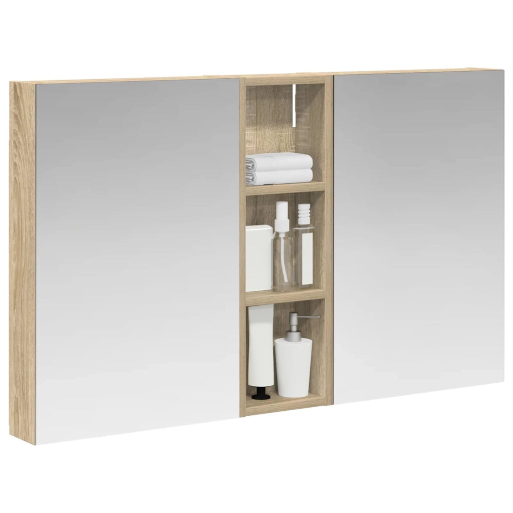 Set di Armadi da Bagno con porta 3 pcs 100 x 10,5 x 60,5 cm 3403698