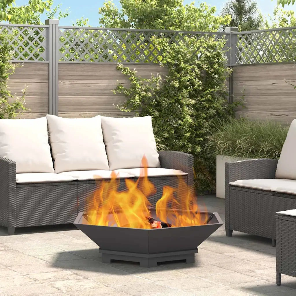 Focolare Nero 100 x 100 x 28 cm Acciaio 858998