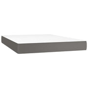 Materasso a Molle Insacchettate Rigidit¨¤ Media Grigio 140x190x20 cm in Similpelle