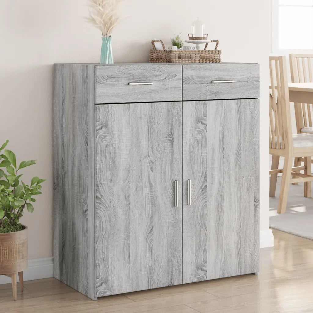 Credenza-Buffet-Armadio da cucina Grigio Sonoma 80x42,5x93 cm in Legno Multistrato 108916