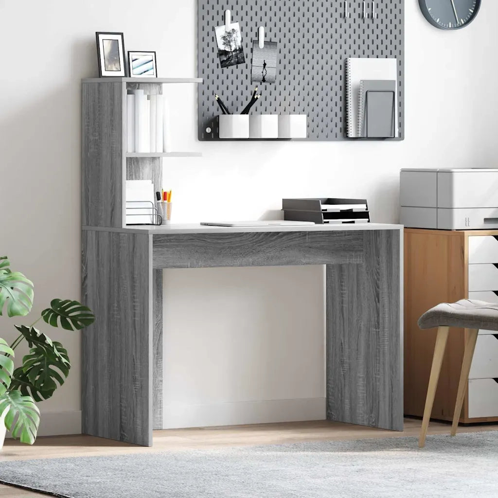 Scrivania Grigio Sonoma 102 x 50 x 124 cm Legno ingegnerizzato 869359