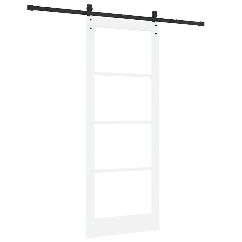 Porta scorrevole Bianco e Nero 83 x 211 cm 3332392
