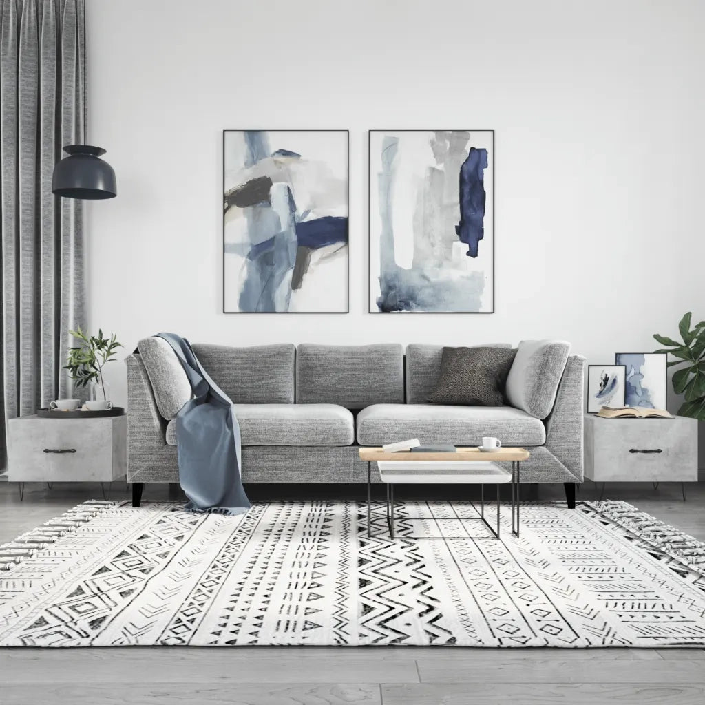 2 pz Tavolini salotto | Tavolino da caff¨¨ | Tavolino da Soggiorno Grigio Cemento 50x50x40 Legno Multistrato