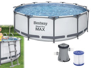 PISCINA STEEL PRO MAX BESTWAY 56418 IN METALLO E PVC