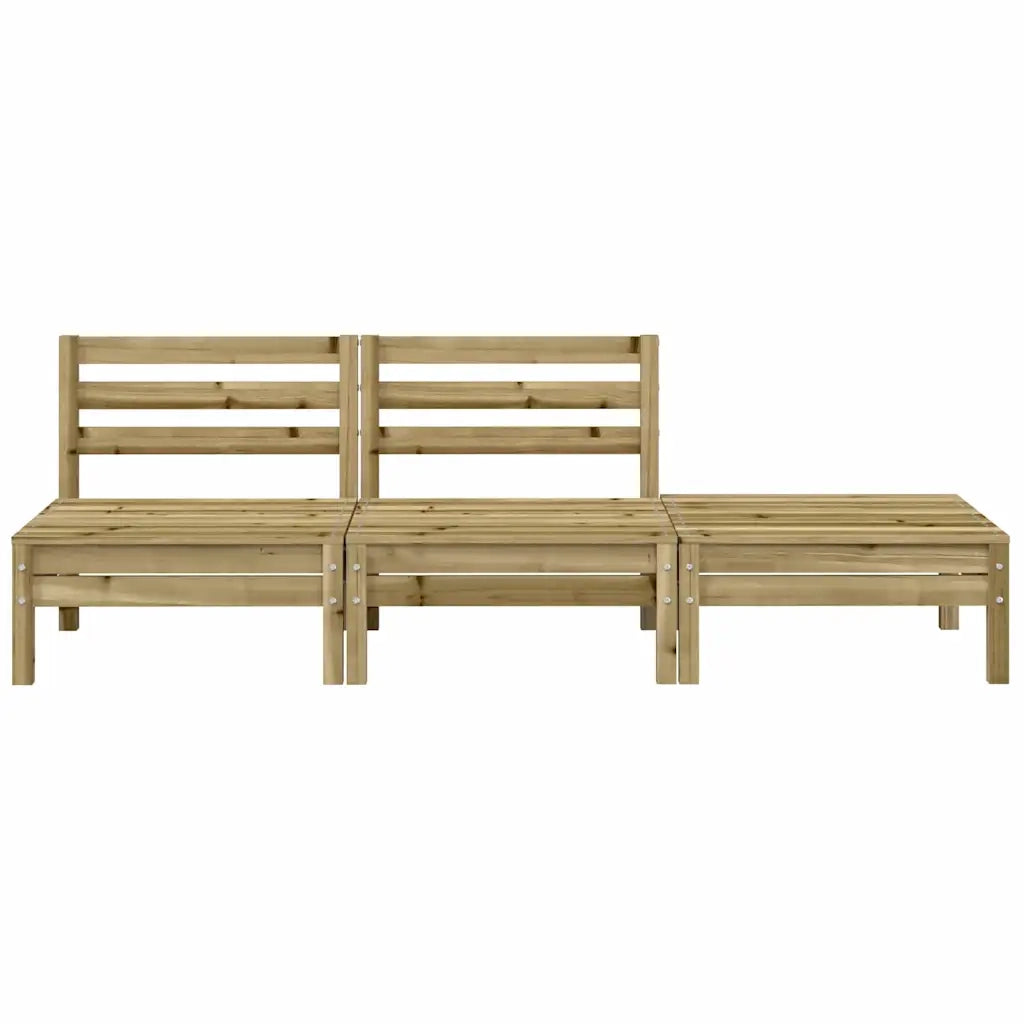 Divano da Giardino a 3 Sedute in Legno Impregnato di Pino 838039