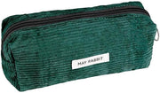 Etui di stoffa corduroy, bambine, bambini, etui pulito, piccolo etui di corduroy, etui di stoffa corduroy per adulti, etui morbido per bambine con stoffa corduroy, etui scolastico di corduroy (verde)