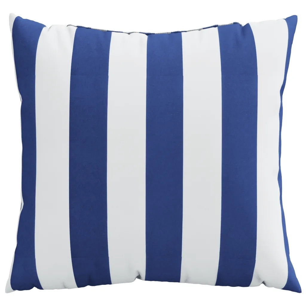 Cuscini Decorativi 4 pz Blu e Bianco 40x40 cm Tessuto 360374